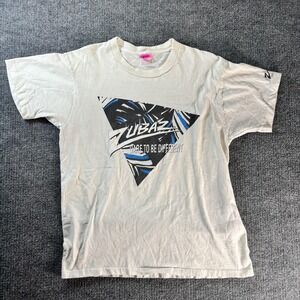 Vintage Zubaz Shirt Mens Large White Dare To Be Different Graphic Tee T-Shirt